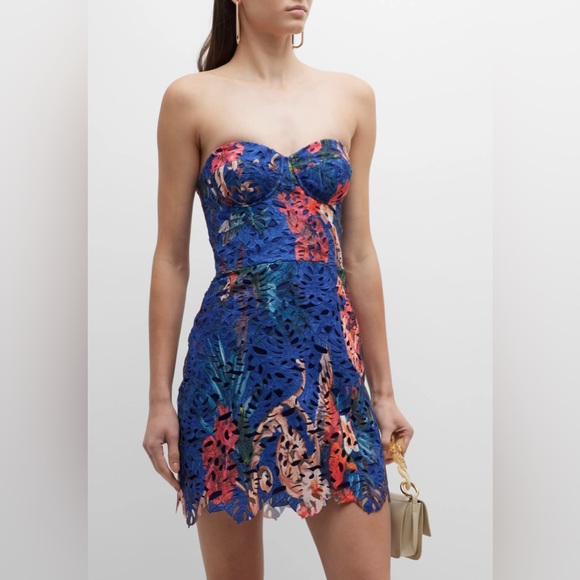 Marchese Notte Floral Print Lace Dress - Picture 2 of 10